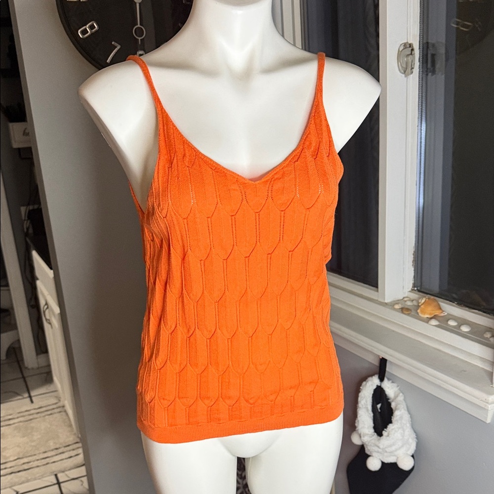 Orange Knit Women's Top